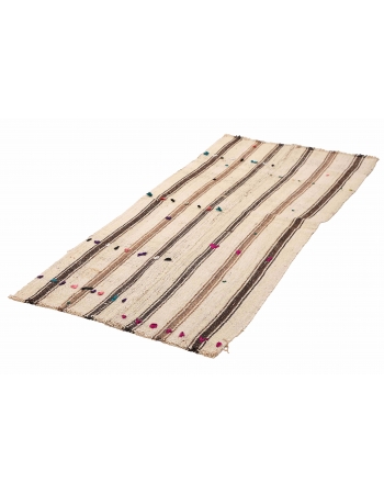 Vintage Striped Modern Kilim Rug - 2`7″ x 5`11″