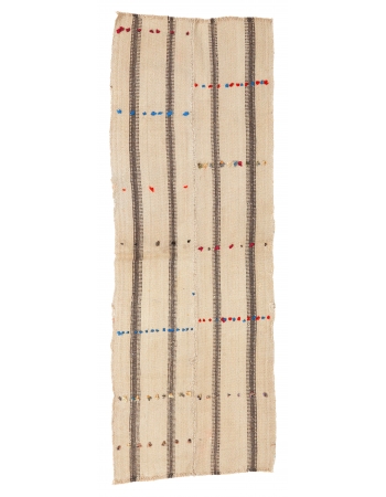 Modern Vintage Turkish Kilim Rug - 2`6″ x 6`11″