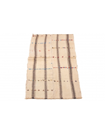 Modern Vintage Turkish Kilim Rug - 2`6″ x 6`11″