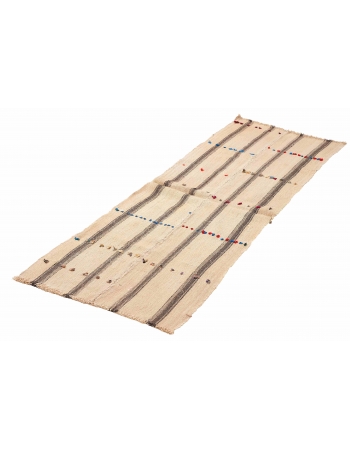 Modern Vintage Turkish Kilim Rug - 2`6″ x 6`11″