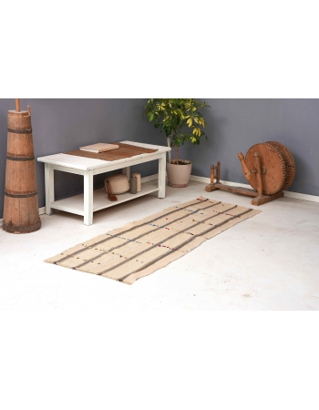 Modern Vintage Turkish Kilim Rug - 2`6″ x 6`11″