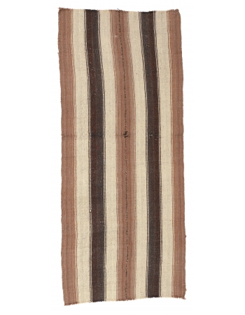 Vintage Striped Turkish Kilim Rug - 3`2″ x 8`10″