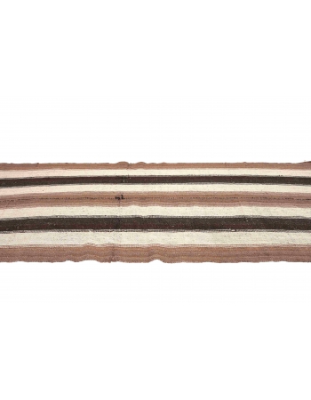 Vintage Striped Turkish Kilim Rug - 3`2″ x 8`10″