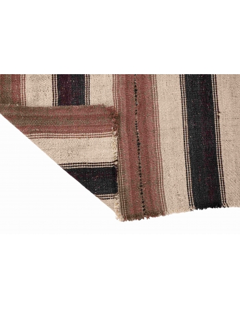 Vintage Striped Turkish Kilim Rug - 3`2″ x 8`10″