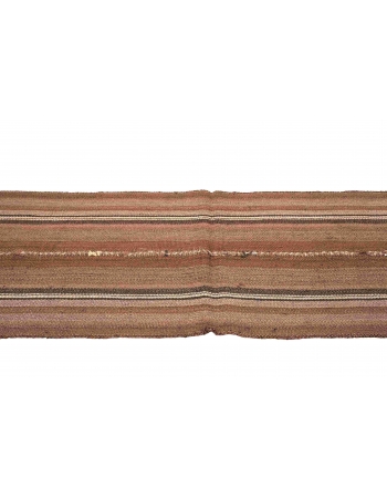 Brown Vintage Turkish Kilim Rug - 2`1″ x 5`5″