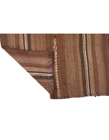 Brown Vintage Turkish Kilim Rug - 2`1″ x 5`5″