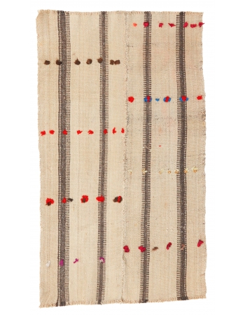 Small Vintage Decorative Kilim Rug - 2`4″ x 4`1″