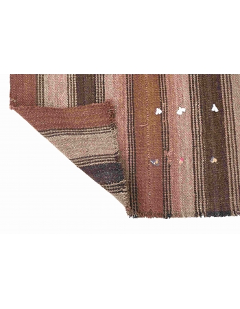 Brown Vintage Small Kilim Rug - 2`8″ x 5`11″