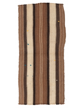 Brown Vintage Small Kilim Rug - 2`6″ x 5`2″