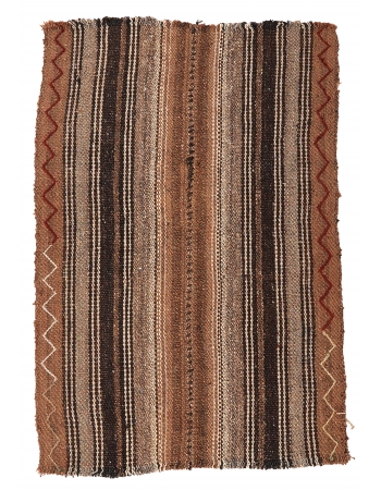 Small Vintage Turkish Decorative Kilim - 2`1″ x 3`5″