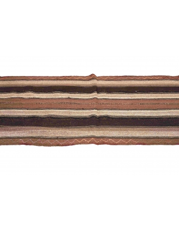 Vintage Brown Modern Kilim Rug - 3`3″ x 6`3″