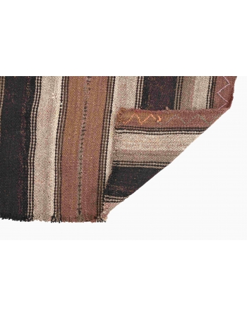 Vintage Brown Modern Kilim Rug - 3`3″ x 6`3″