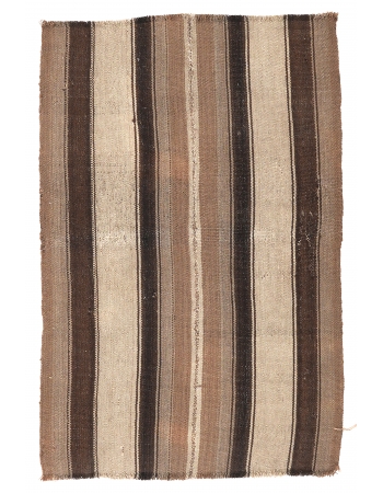 Brown Vintage Small Kilim Rug - 2`9″ x 4`3″