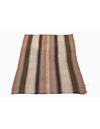 Brown Vintage Small Kilim Rug - 2`9″ x 4`3″