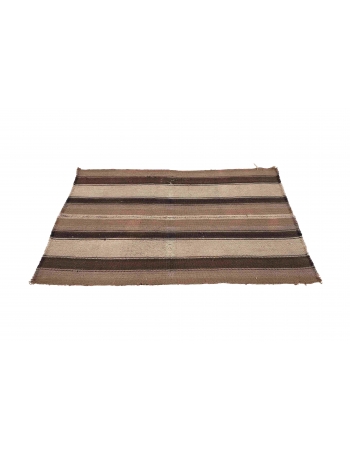 Brown Vintage Small Kilim Rug - 2`9″ x 4`3″