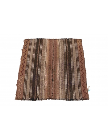 Small Vintage Brown Kilim Rug - 2`1″ x 3`2″