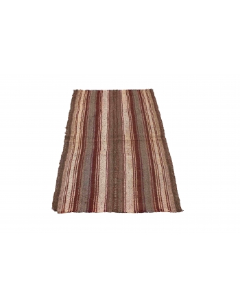 Decorative Vintage Brown Kilim Rug - 2`6″ x 5`1″