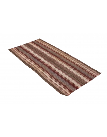 Decorative Vintage Brown Kilim Rug - 2`6″ x 5`1″