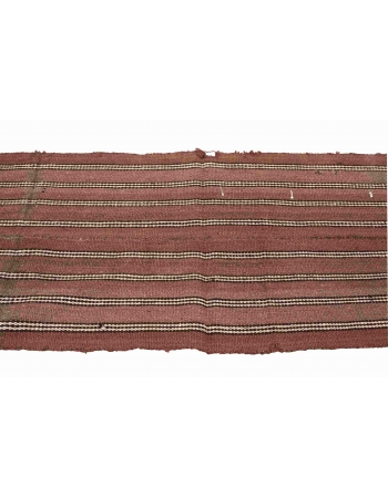 Brown Vintage Turkish Kilim Rug - 2`2″ x 5`7″