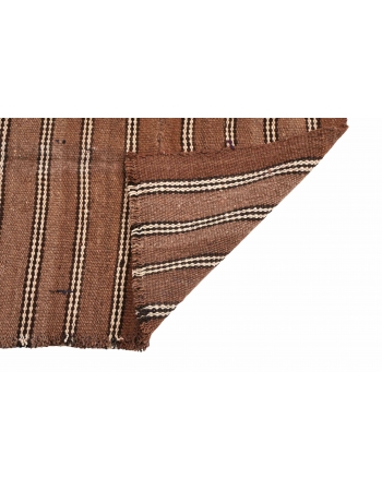 Brown Vintage Turkish Kilim Rug - 2`2″ x 5`7″