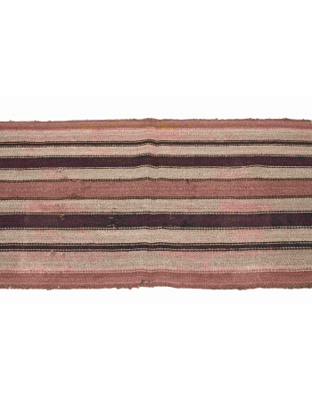 Brown Vintage Modern Kilim Rug - 2`10″ x 5`8″