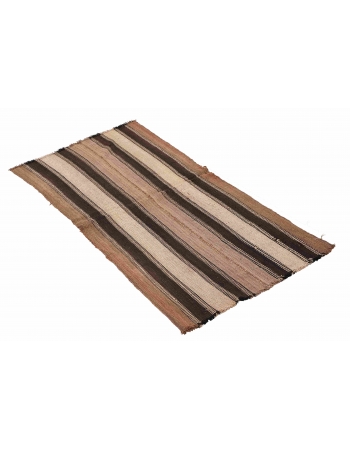 Decorative Brown Vintage Kilim Rug - 2`11″ x 6`4″