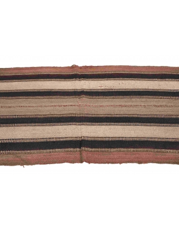 Decorative Brown Vintage Kilim Rug - 2`11″ x 6`4″