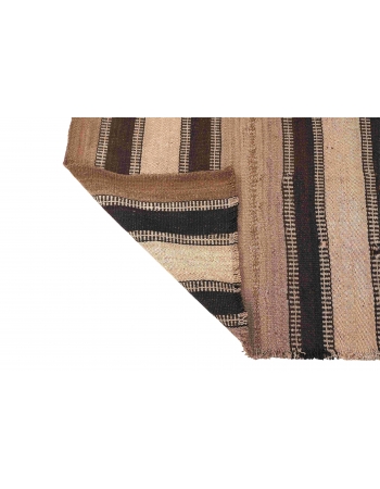 Decorative Brown Vintage Kilim Rug - 2`11″ x 6`4″