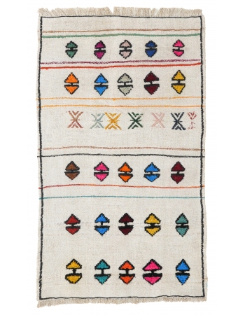 Vintage Hemp Decorative Kilim Rug - 2`4″ x 4`0″