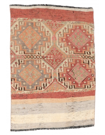 Vintage Embroidered Decorative Kilim Rug - 2`8″ x 4`0″