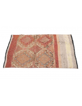Vintage Embroidered Decorative Kilim Rug - 2`8″ x 4`0″