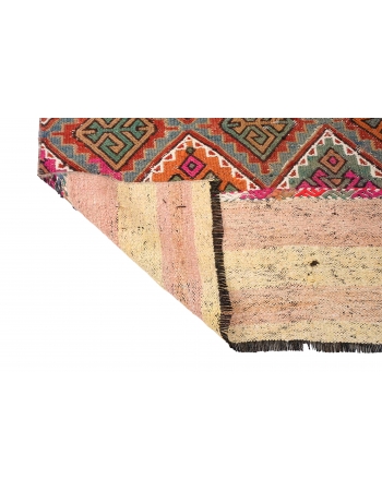 Vintage Colorful Small Kilim Rug - 3`1″ x 4`9″