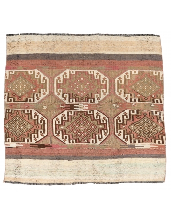 Decorative Vintage Kilim Rug - 3`11″ x 4`2″