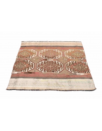 Decorative Vintage Kilim Rug - 3`11″ x 4`2″