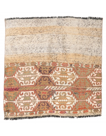 Vintage Decorative Turkish Kilim Rug - 3`11″ x 4`0″