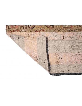 Vintage Embroidered Turkish Kilim Rug - 3`9″ x 5`1″