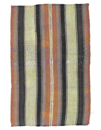 Brown Vintage Small Kilim Rug - 2`9″ x 4`3″