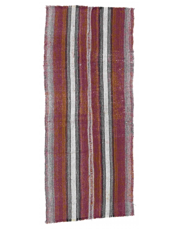 Brown Vintage Turkish Kilim Rug - 2`5″ x 5`9″