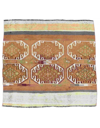 Decorative Vintage Kilim Rug - 3`11″ x 4`2″