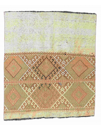 Embroidered Turkish Vintage Kilim Rug - 3`6″ x 4`1″