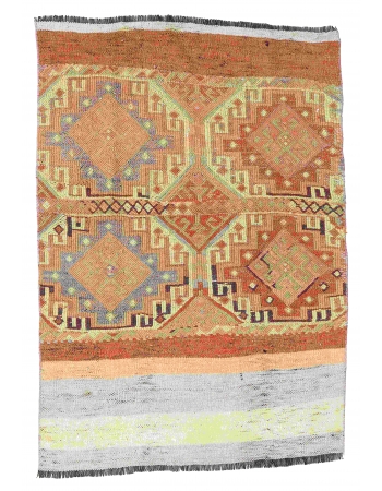 Vintage Embroidered Decorative Kilim Rug - 2`8″ x 4`0″