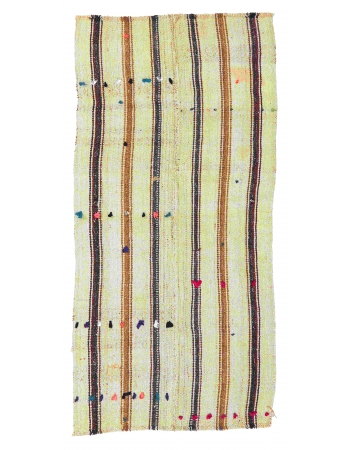 Vintage Striped Modern Kilim Rug - 2`7″ x 5`11″