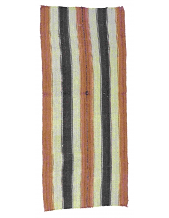 Vintage Striped Turkish Kilim Rug - 3`2″ x 8`10″