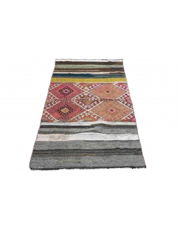 Vintage Decorative Small Kilim Rug - 2`7″ x 5`11″