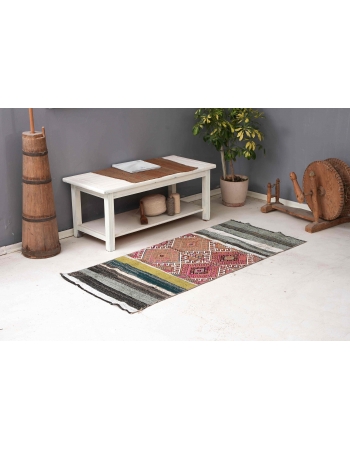 Vintage Decorative Small Kilim Rug - 2`7″ x 5`11″