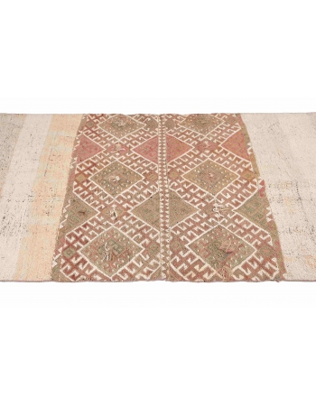 Faded Vintage Decorative Kilim Rug - 3`7″ x 6`5″