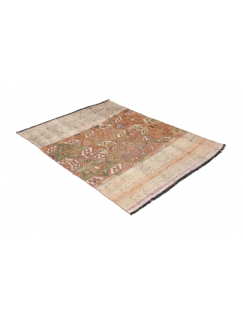 Unique Vintage Decorative Kilim Rug - 3`6″ x 4`6″