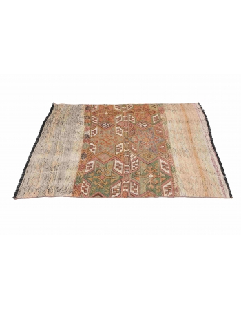 Unique Vintage Decorative Kilim Rug - 3`6″ x 4`6″