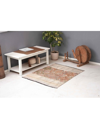 Unique Vintage Decorative Kilim Rug - 3`6″ x 4`6″