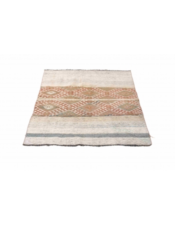 Small Decorative Vintage Kilim Rug - 3`6″ x 5`4″